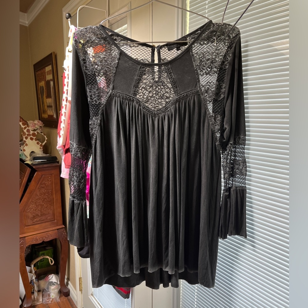 POL Gray just stunning Embellished 3/4 Sleeve Blouse. #11